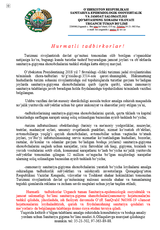 H u r m a t l i   t a d b i r k o r l a r !